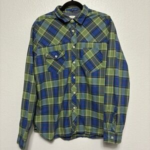 Jachs Just A‎ Cheap Shirt Green Blue Plaid Button Up Shirt XXL